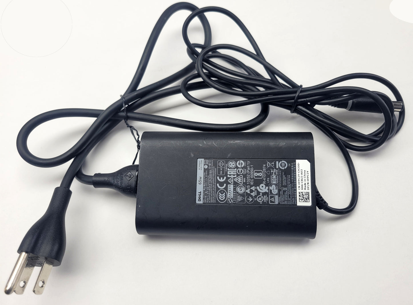 "Dell Laptop Charger AC Adapter  Reliable Power Supply 19.5V 65W 3.34A"