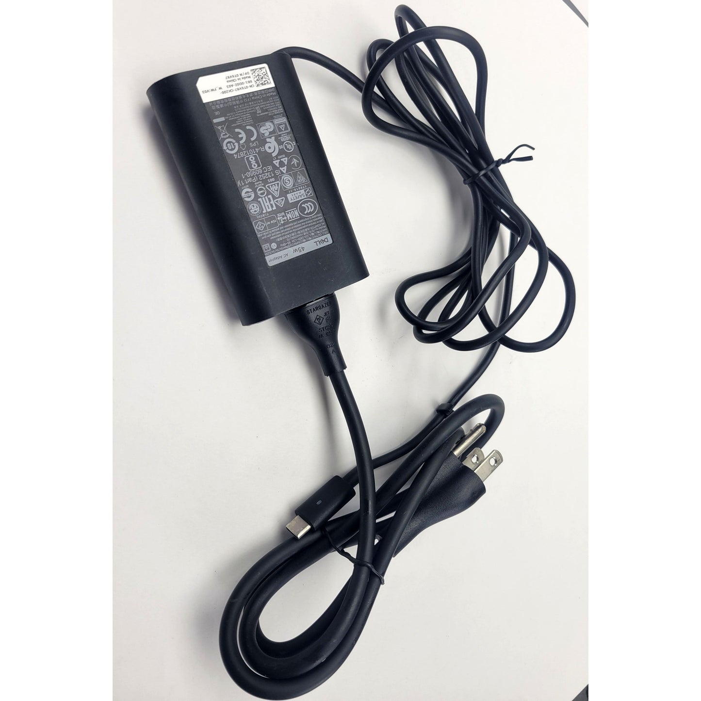 "Dell Laptop Charger AC Adapter  45W  5V/9V/15V/20V= 3A/3A/3A/2.25A USB-C Type-C"