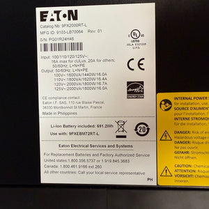 Eaton 9px Ebm 72v Rt - Rack-Mountable Black/Silver (9PXEBM72RT)
