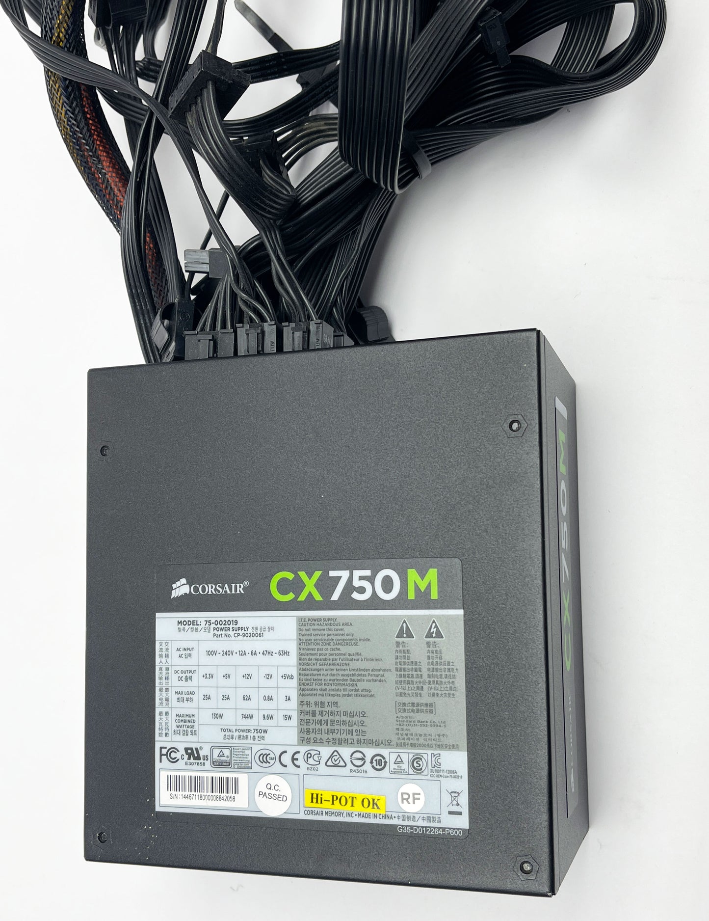 CORSAIR CX750M Model- 75-002019 , 750W Power Supply Desktop Computer PSU