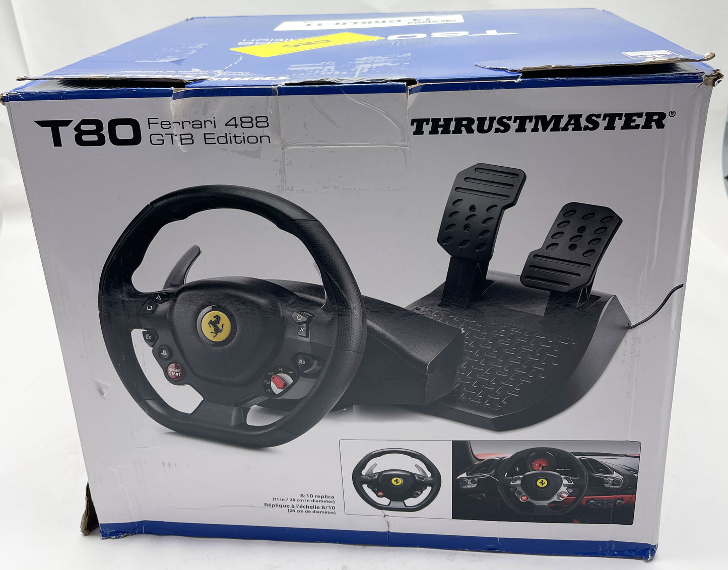 Thrustmaster T80 Ferrari 488 GTB Edition Racing Wheel - Black for PS4 Gaming Simulator