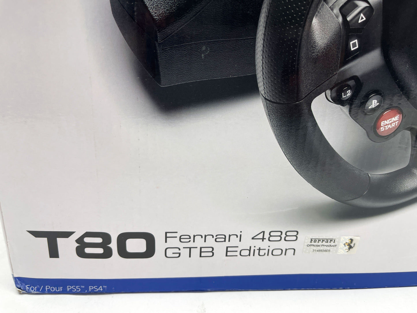 Thrustmaster T80 Ferrari 488 GTB Edition Racing Wheel - Black for PS4 Gaming Simulator