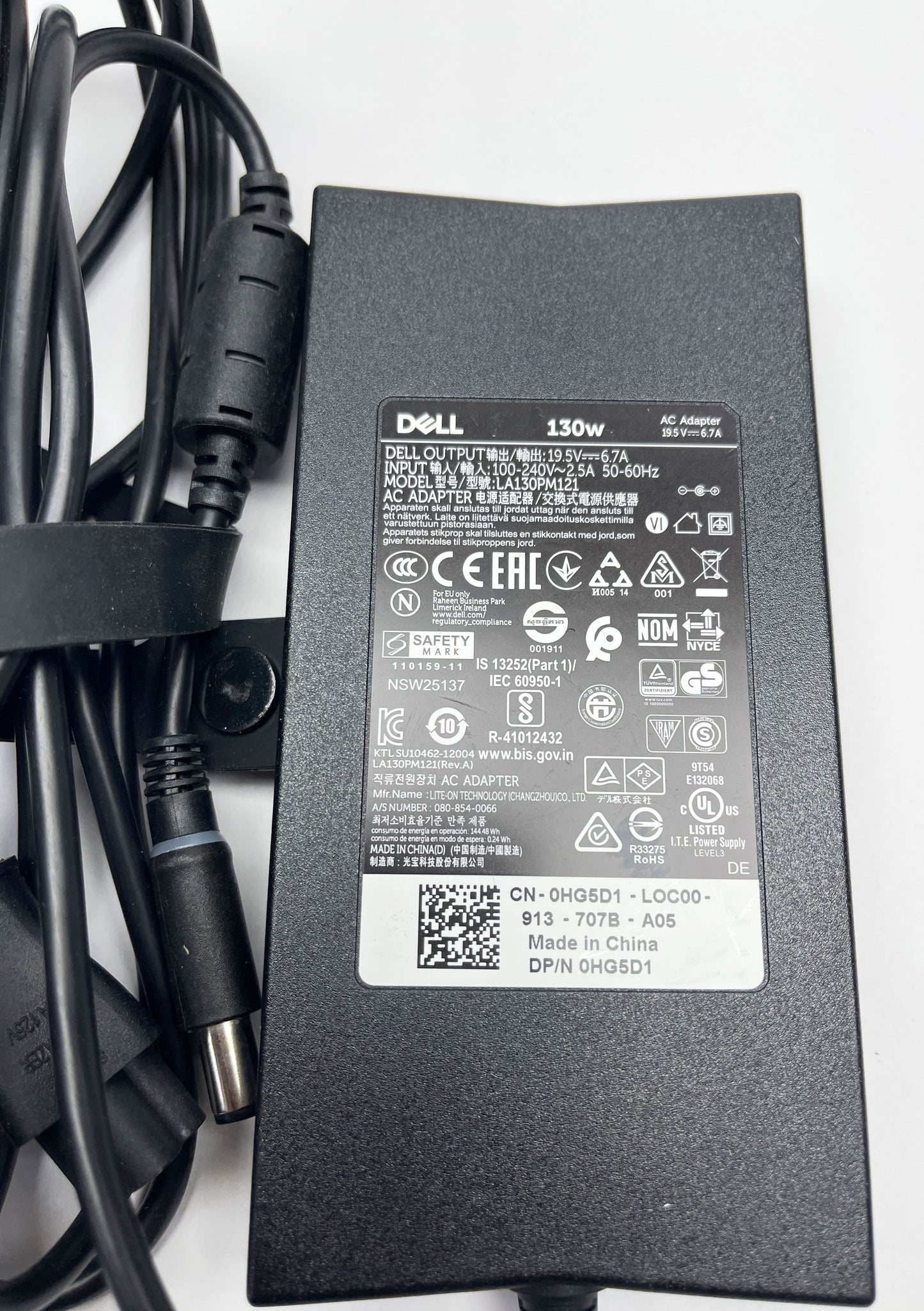 DELL 130W 19.5V, 6.7A Charger LA130PM121 AC power Adapter Charger DP/N 0HG5D1 For Dell Laptop