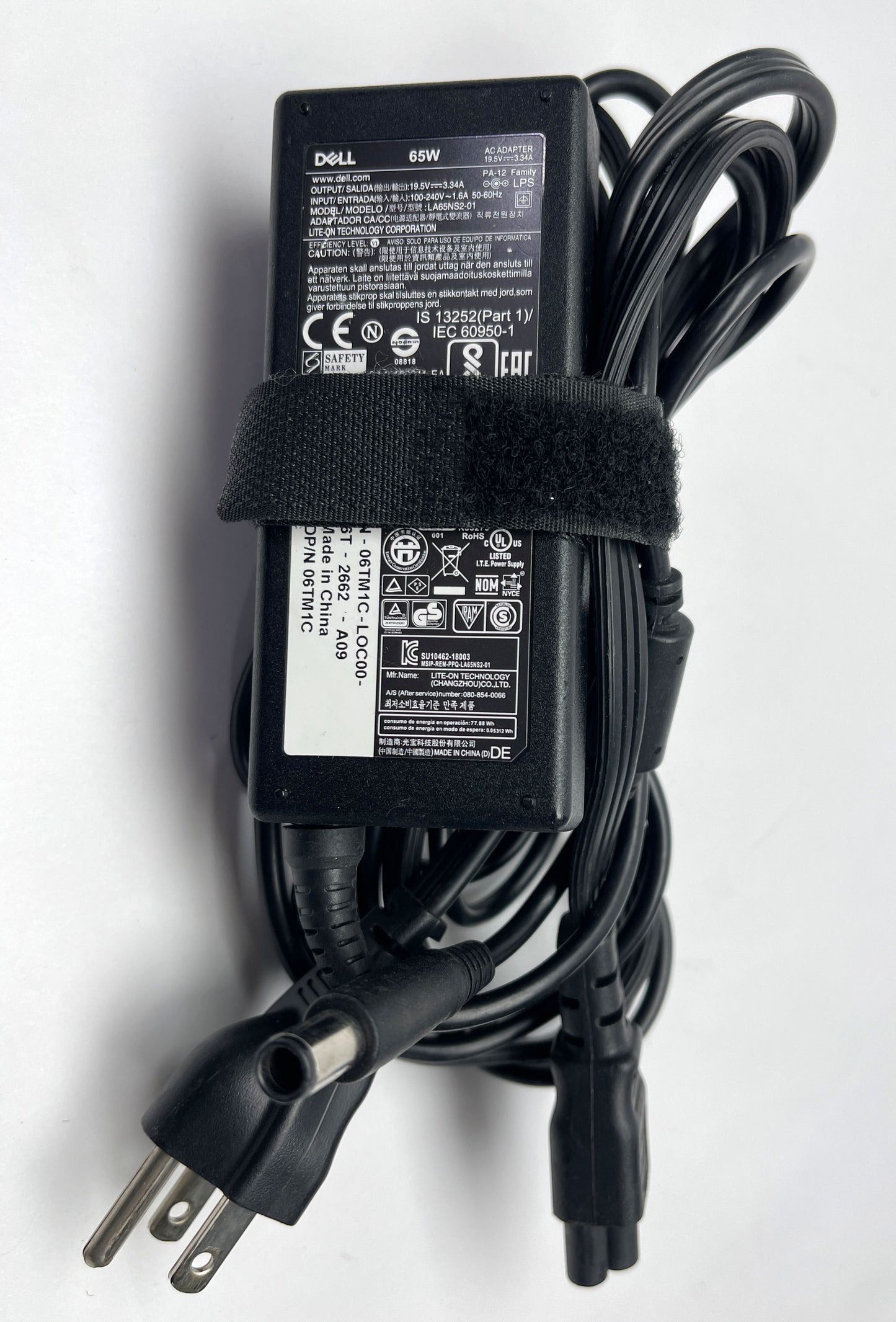 DELL 65W 19.5V, 3.34A Charger LA65NS2-01 AC power Adapter Charger DP/N 6TM1C For Dell Laptop