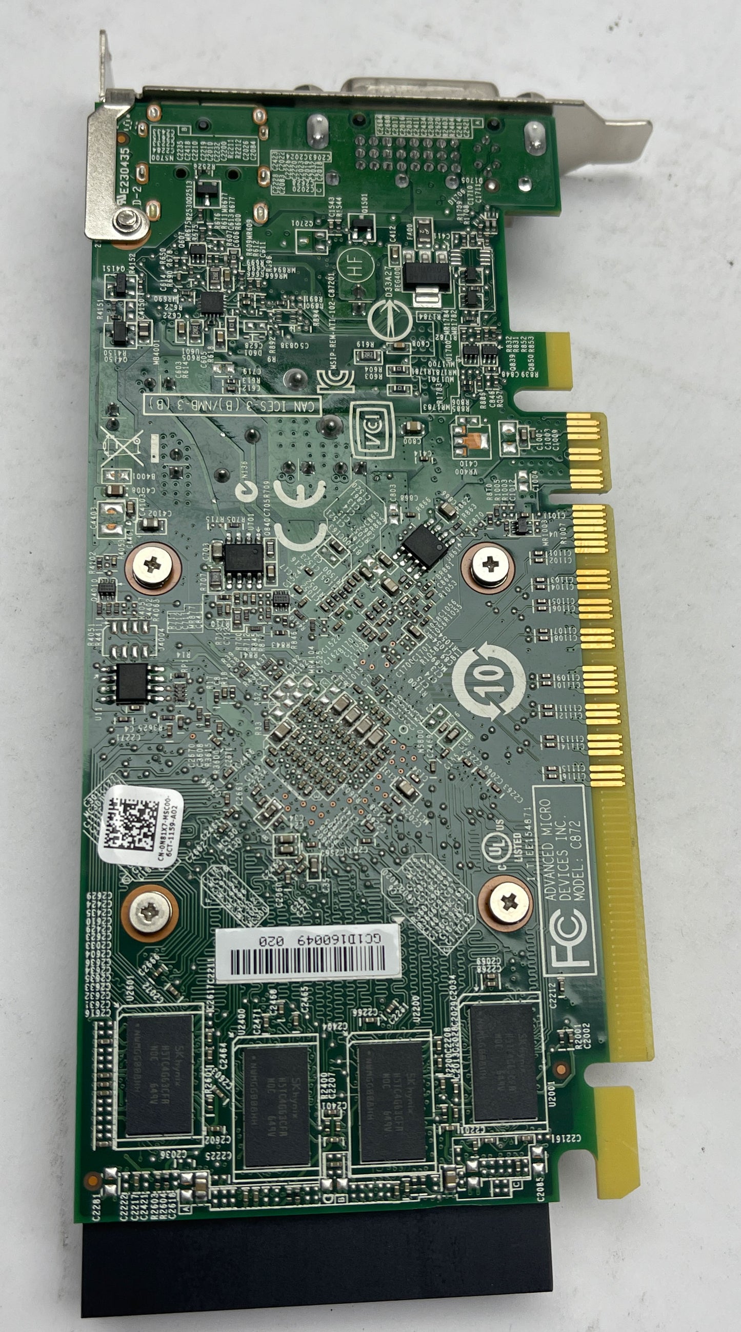 Dell Radeon R7 350X 4GB GDDR3 Low Pro PCIe Video Card 109-C87251-01 /0N81X7- used