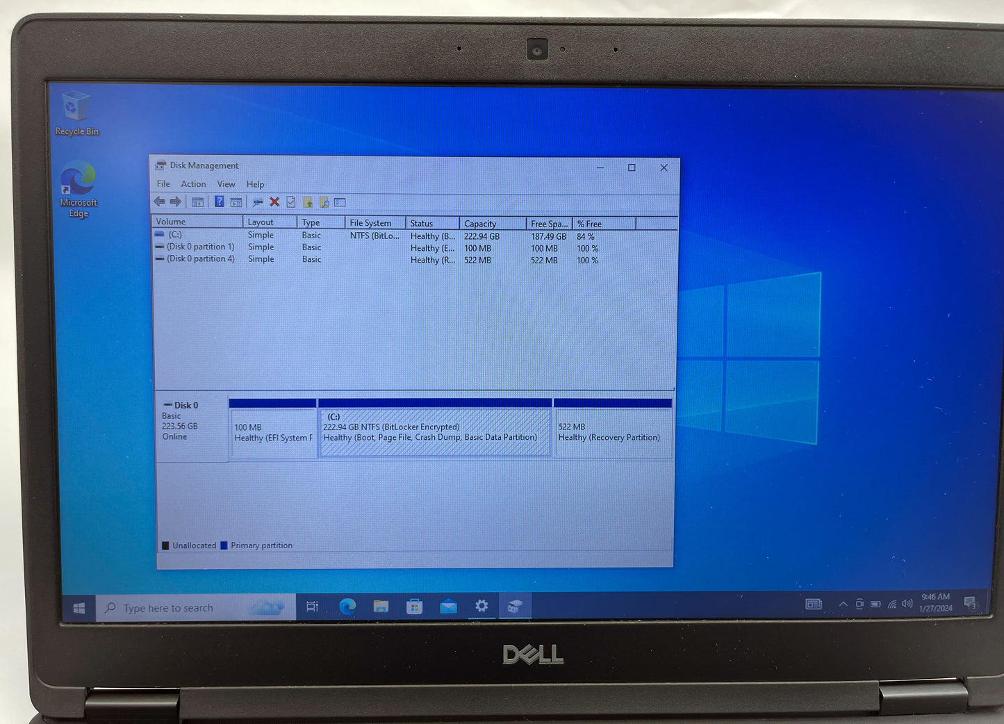 Dell Latitude 5490 14" Intel Core i5 CPU 7300U 2.6GHz 8GB 256GB SSD Win 10 Pro