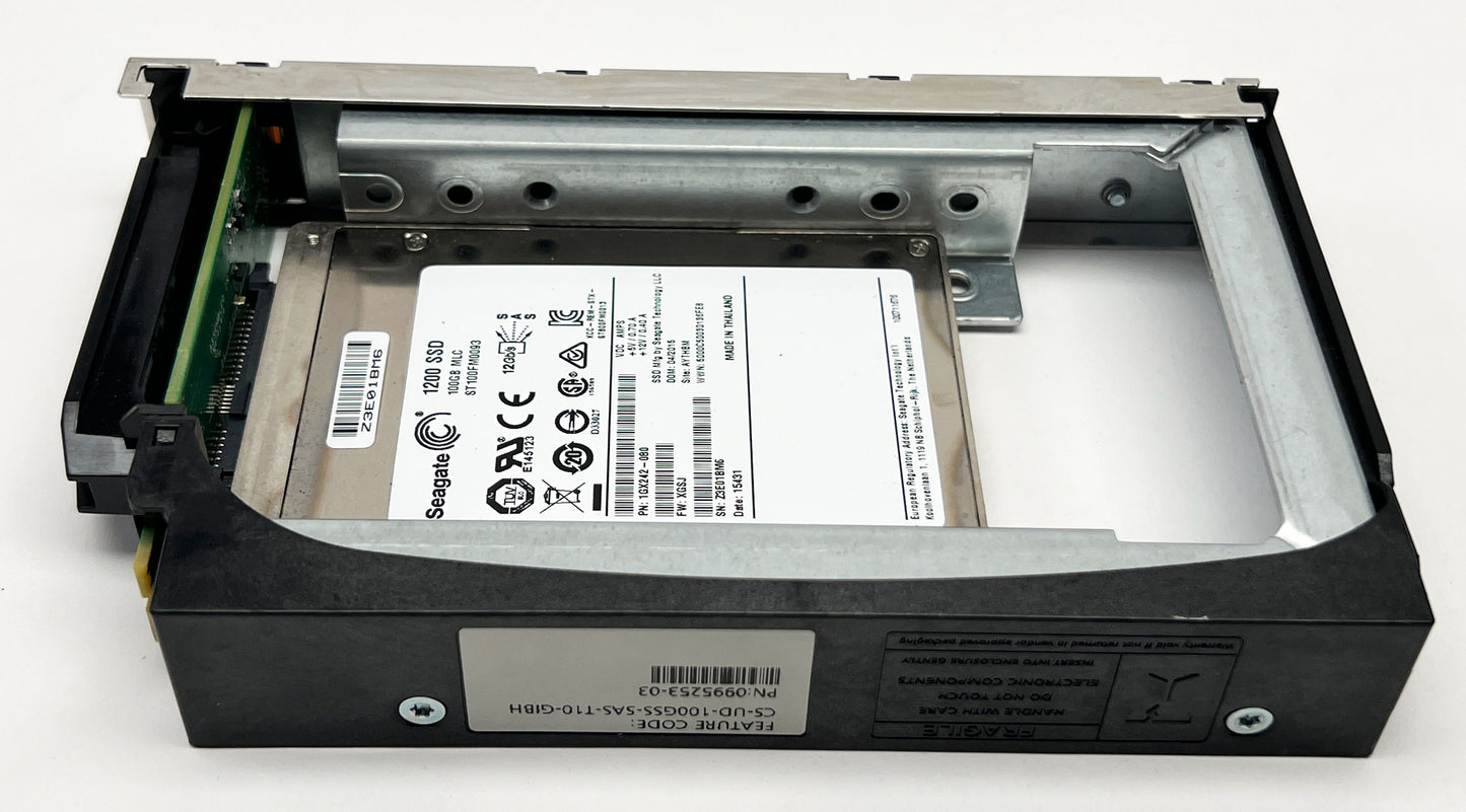 Seagate 1200 SSD 100 GB DRIVE With SAS Caddy Tray Hot-Plug SSD-Used