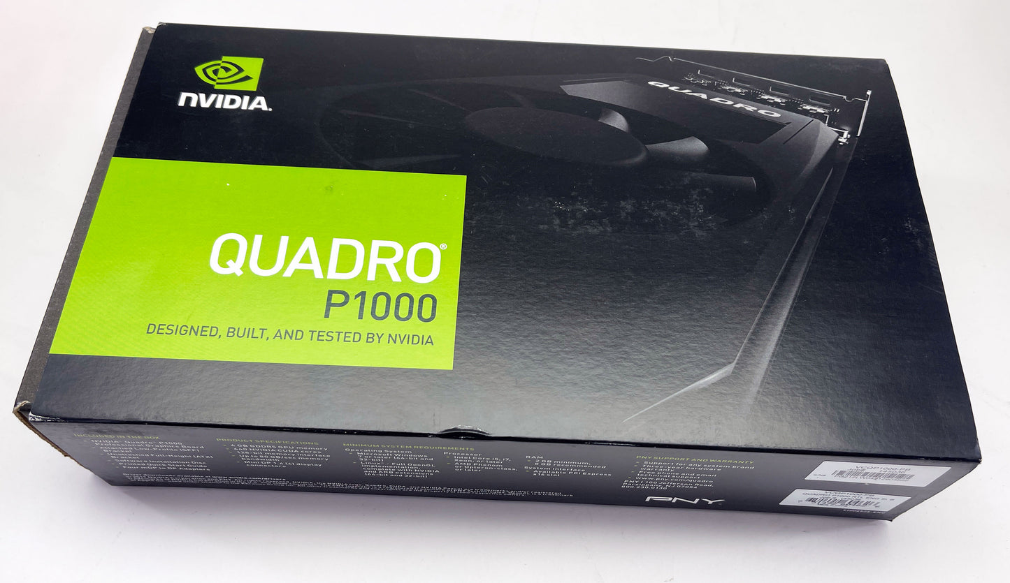 PNY Quadro P1000 4GB GDDR5 Graphics Card VCQP1000-PB