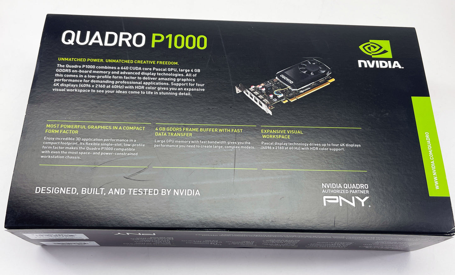 PNY Quadro P1000 4GB GDDR5 Graphics Card VCQP1000-PB