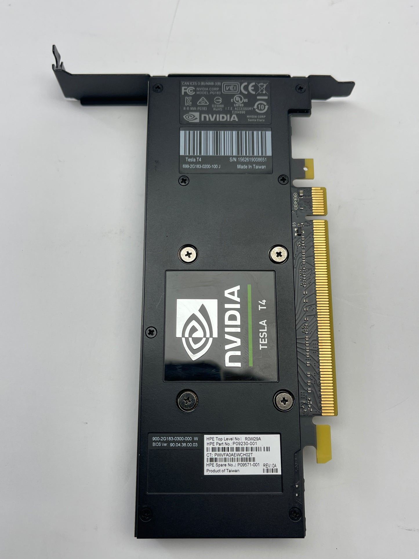 NVIDIA Tesla T4 16GB GDDR6 PCI-E 3.0 x16 GPU    HPE P09230-001 (R0W29A) - Used