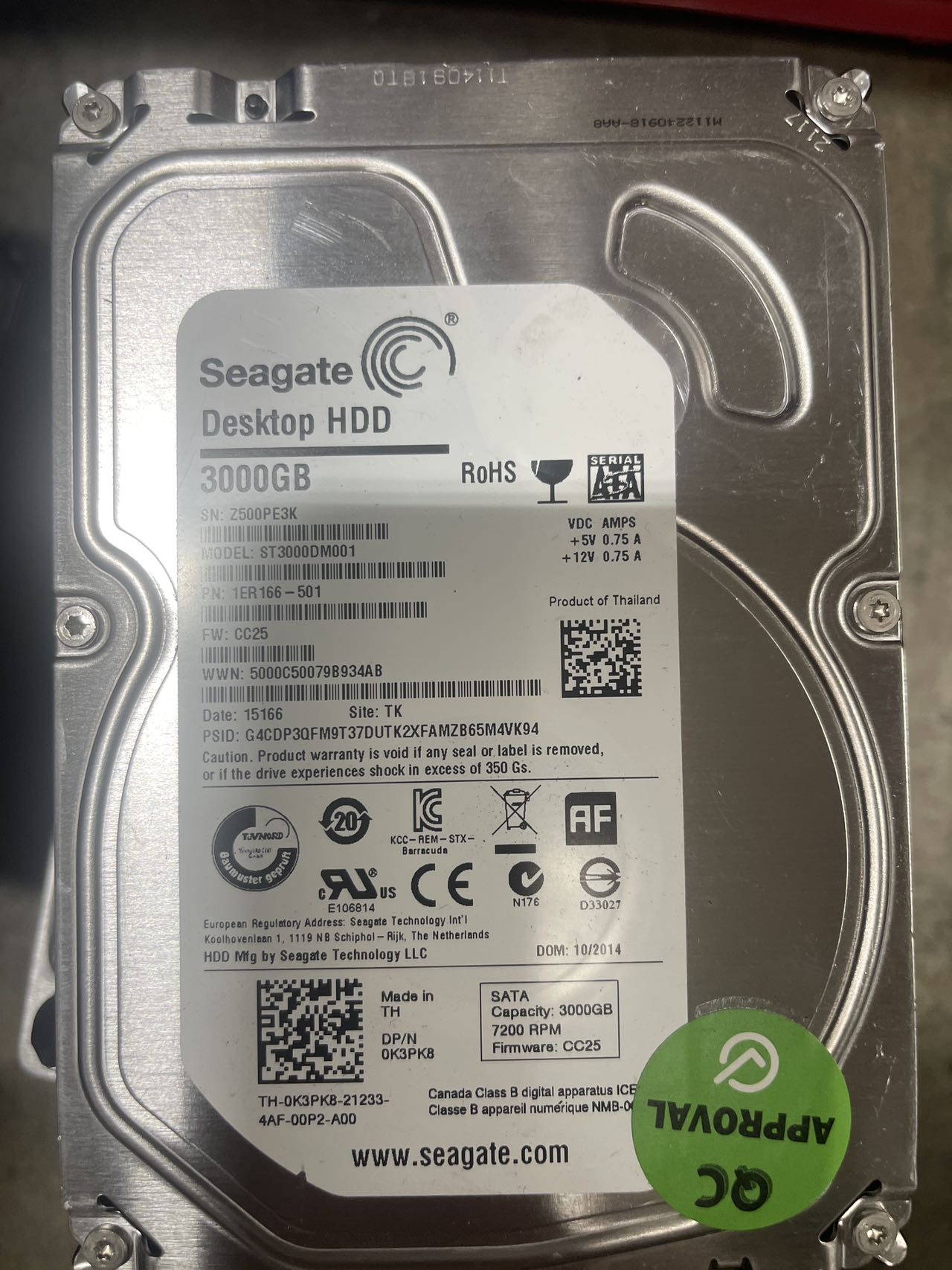 SEAGATE HDD 3000GB