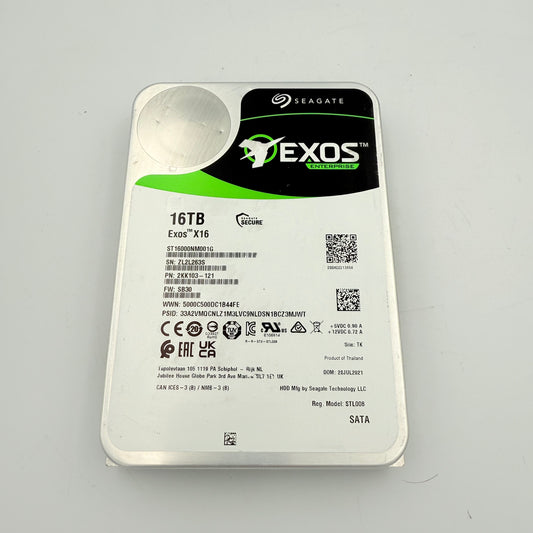 SEAGATE EXOS X16 16TB 7200RPM SATA-6GBPS 512E/4KN 3.5INCH ENT HDD