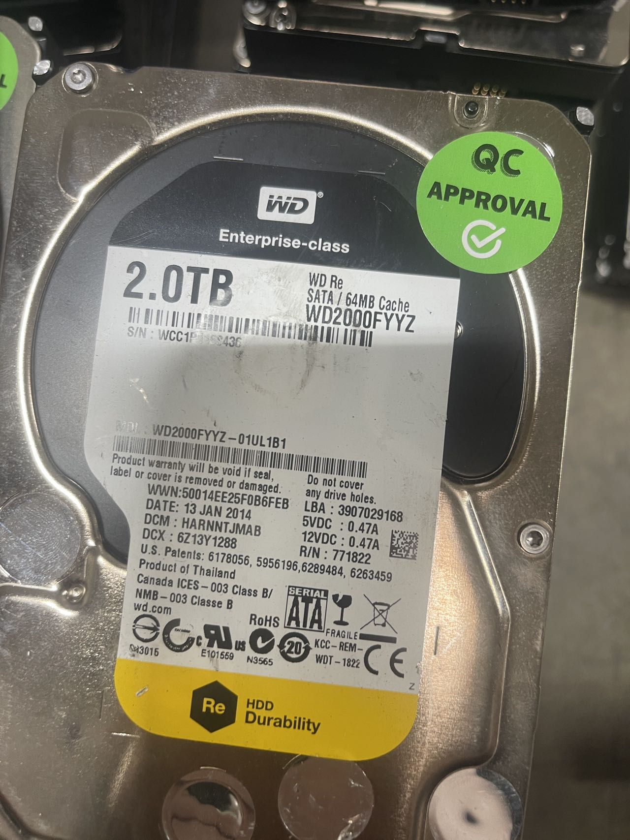 WD 2.0TB HARDDRIVE