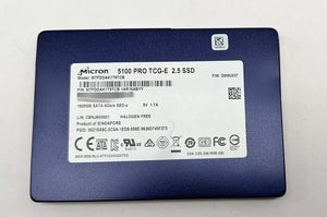 Micron 5100 PRO TCG-E SSD - 1.92TB SATA 6Gb/s, 2.5" Enterprise Solid State Drive - Model MTFDDAK1T9TCB - Grade A Used